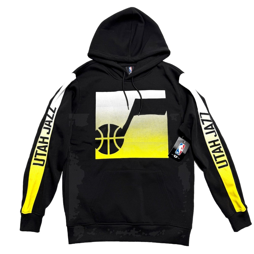 Utah Jazz NBA Licensed Utah Jazz Hoodie‎ Hooded Sweatshirt S Small Black NWT $75